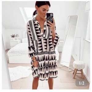 Black and white dress